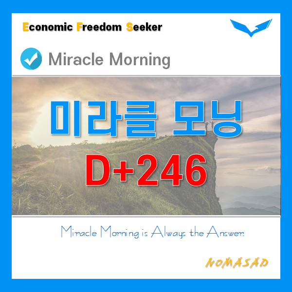 [D+246] 미라클 모닝과 생각정리