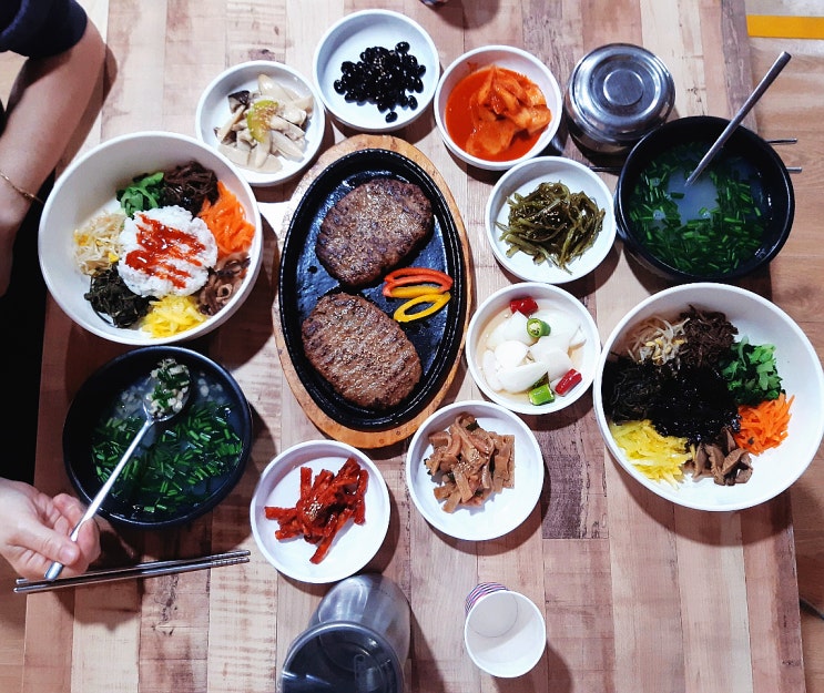 다시 찾게 되는 하동 최참판댁 맛집 사랑채 메뉴 산강세트 수제떡갈비 꼭 드셔보세요