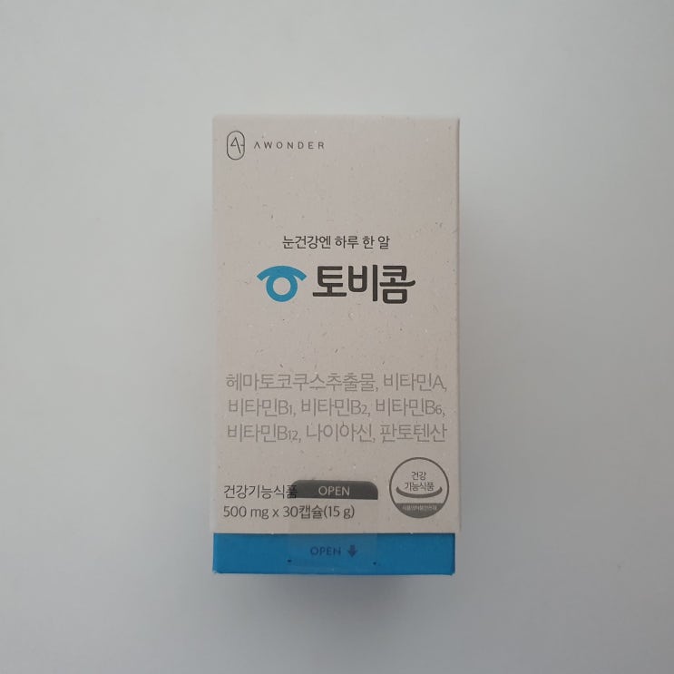  에이원더 헤마토코쿠스 추출물 눈건강영양제 토비콤