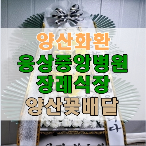 웅상중앙병원장례시장 양산화환 부의화환 양산꽃배달