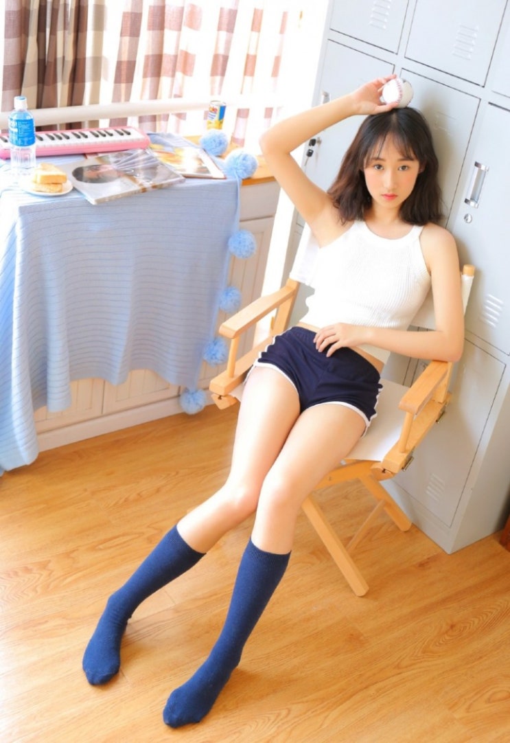  bj도진 민소매 스쿨미즈 부르마 새하얀 허벅지 다리라인 ㅗㅜㅑ...