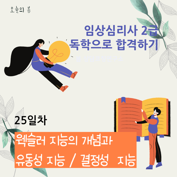  임상심리사2급 실기준비 [기출문제 - 유동성 지능 / 결정성 지능] 웩슬러 지능 개념