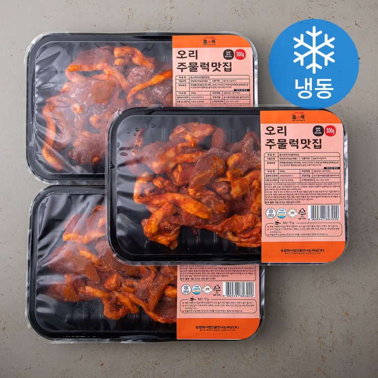 의외로 인기있는 홈스쿡 오리 주물럭맛집 (냉동), 300g, 3팩 추천합니다 의외로 인기있는 홈스쿡 오리 주물럭맛집 (냉동), 300g, 3팩 추천합니다