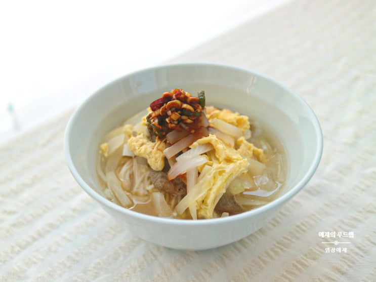  백종원 잔치국수 고명과 간장 양념장 만들기, 멸치육수 대신 쓴맛 없는 소고기 육수 내는법