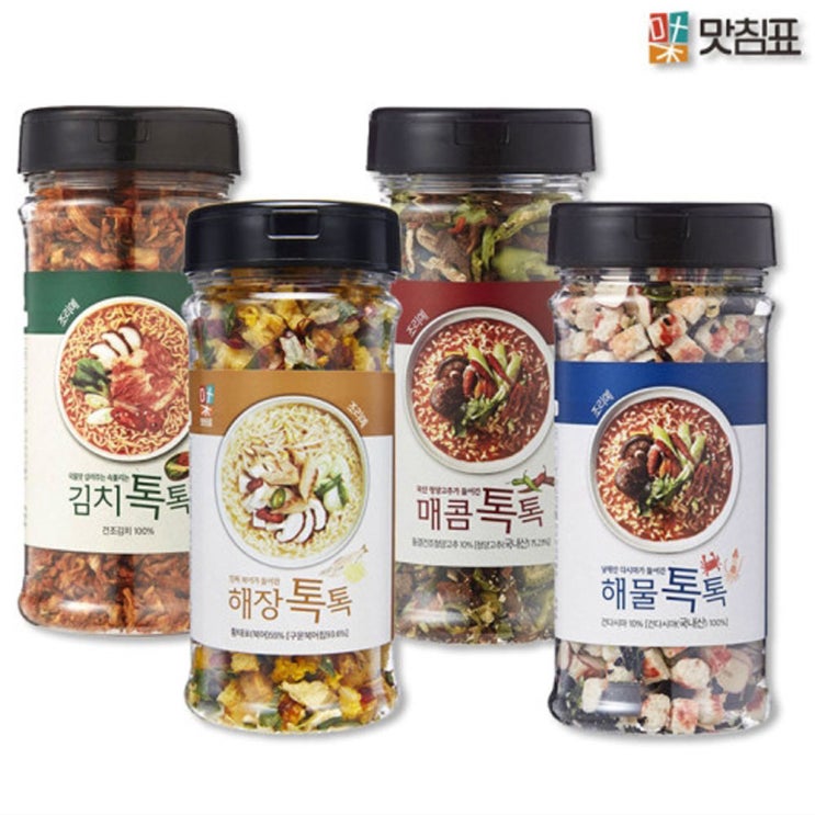  잘팔리는 라면 후레이크 4종/해물 북어 김치 톡톡 조미료 스프, 김치톡톡 추천해요