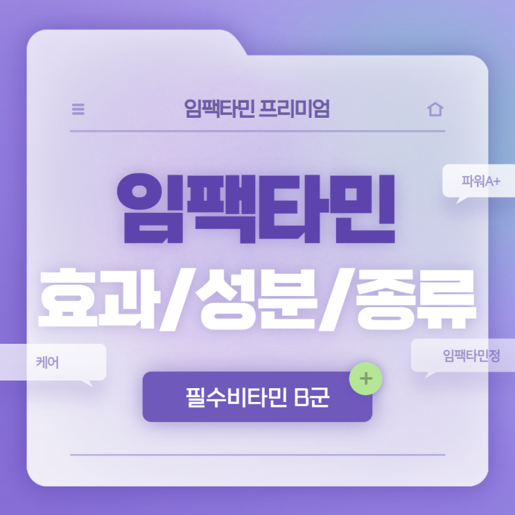  필수비타민 영양제 임팩타민 효과 및 성분, 종류 【#임팩타민 프리미엄 #파워A+ #케어】