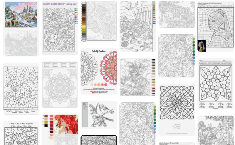Free Paint by Numbers templates for adults - About Products - About