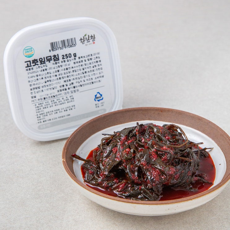 가성비갑 한잎찬 고춧잎무침, 250g, 2개 좋아요