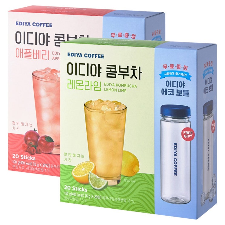 인기있는 이디야 콤부차 레몬라임 20T+애플베리20T +에코보틀2개 추천합니다 인기있는 이디야 콤부차 레몬라임 20T+애플베리20T +에코보틀2개 추천합니다