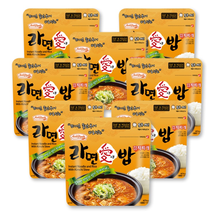 잘나가는 이지밥 라면애밥 김치찌개, 110g, 8개 추천합니다