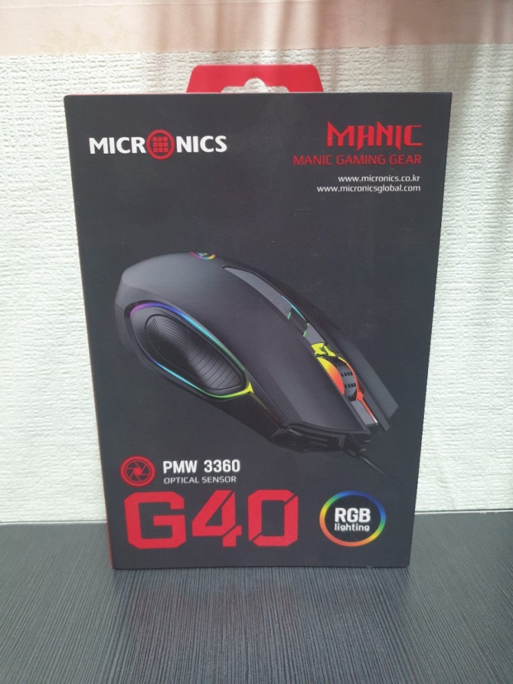  마이크로닉스 MANIC G40 PMW3360 게이밍마우스 사용솔직후기