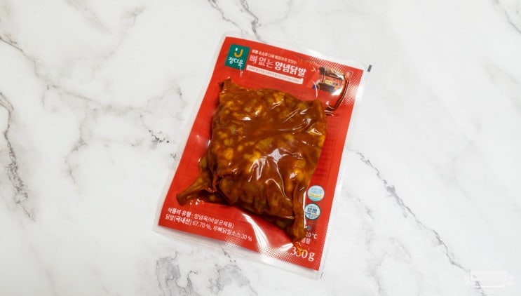  정다운 뼈 없는 양념닭발! 전자레인지로 해먹기~ 매콤하니 맛있어