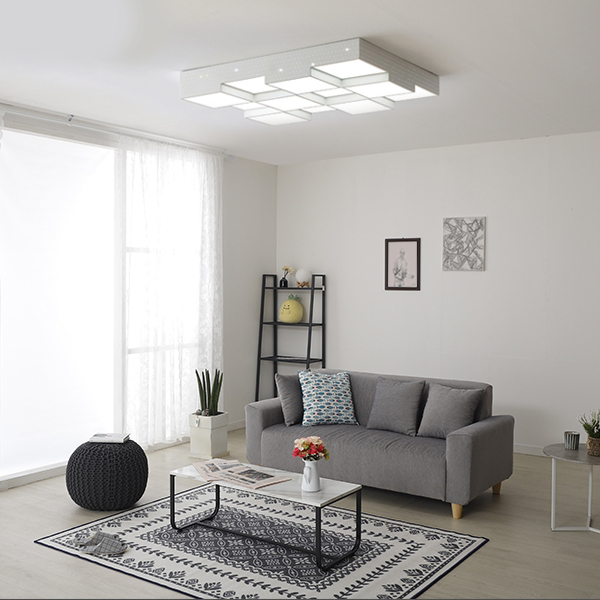 선호도 좋은 블록 거실등 LED 180W 6500K, 화이트 좋아요 선호도 좋은 블록 거실등 LED 180W 6500K, 화이트 좋아요