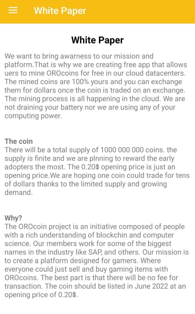 핸드폰 무료 채굴 앱 66탄:OroNetwork(오로네트워크) : 네이버 블로그