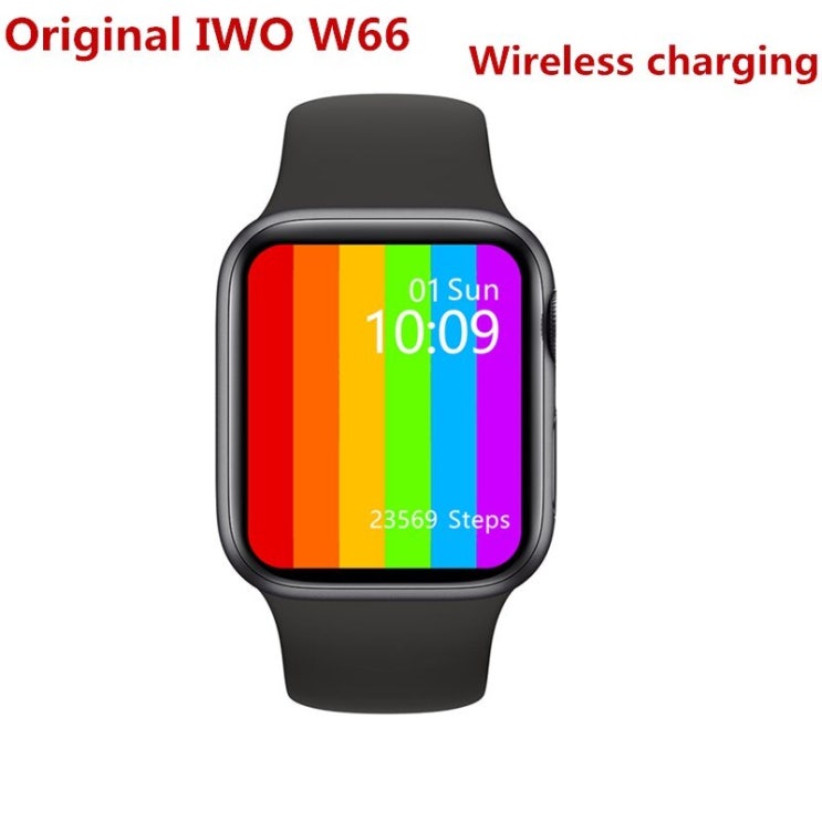 인기있는 2021 오리지널 IWO14 W66 Smartwatch 44mm 스트랩 무선 충전 블루투스 통화 ECG 심장 온도 PK IWO 13 IWO 12 FK88|Smart Wat