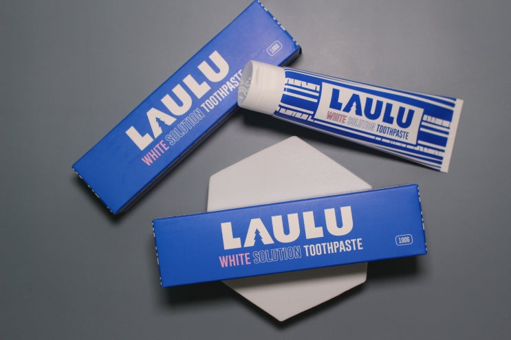 누렁니탈출 LAULU 라울루 화이트솔루션 플러스투 치약