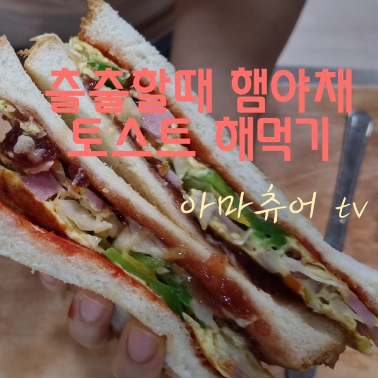 (영상)출출할때 급하게 해먹는 햄야채 토스트