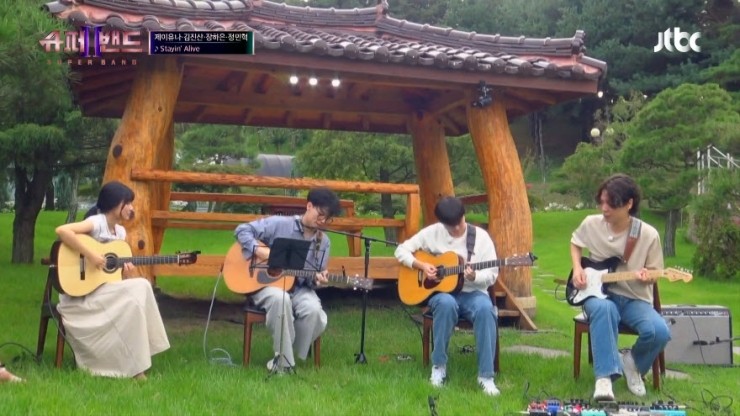 [슈퍼밴드2]  제이유나 팀(제이유나·김진산·장하은·정민혁) - Stayin' Alive [Live 동영상]