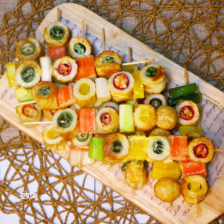  어묵 오색 삼색 꼬치전 꼬지전 만드는법 오뎅 요리 맛있게 하기!