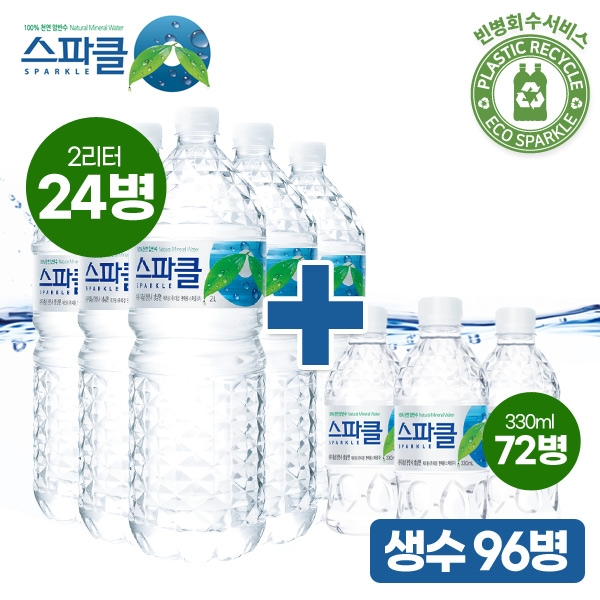 많이 찾는 스파클 생수 2리터 24병 (6병 4팩)+330ml 72병 (24병 3팩) 좋아요 많이 찾는 스파클 생수 2리터 24병 (6병 4팩)+330ml 72병 (24병 3팩) 좋아요