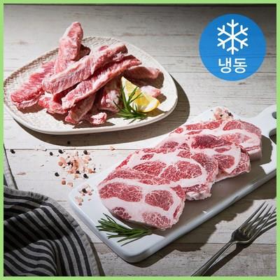 6다이닝 이베리코 돼지고기 목살 300g + 갈비살 300g (냉동) 꿀정보 