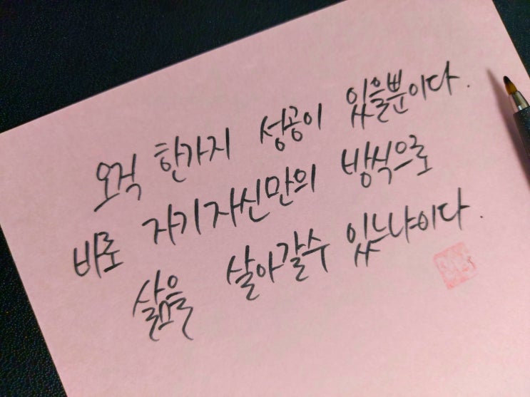  [초보 캘리그라피] 크리스토퍼 몰리 명언 손글씨 모음
