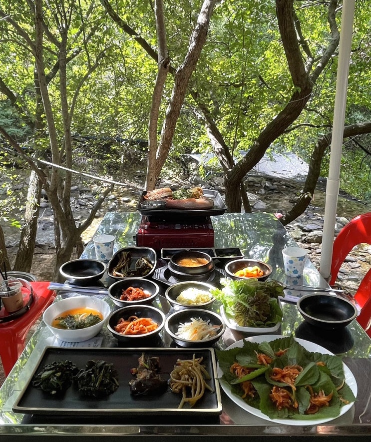 양평 인스타 맛집 :: 계곡 식당 숯가마한우집 (고기굽는마당)