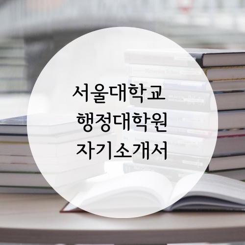  서울대학교 행정대학원 자기소개서