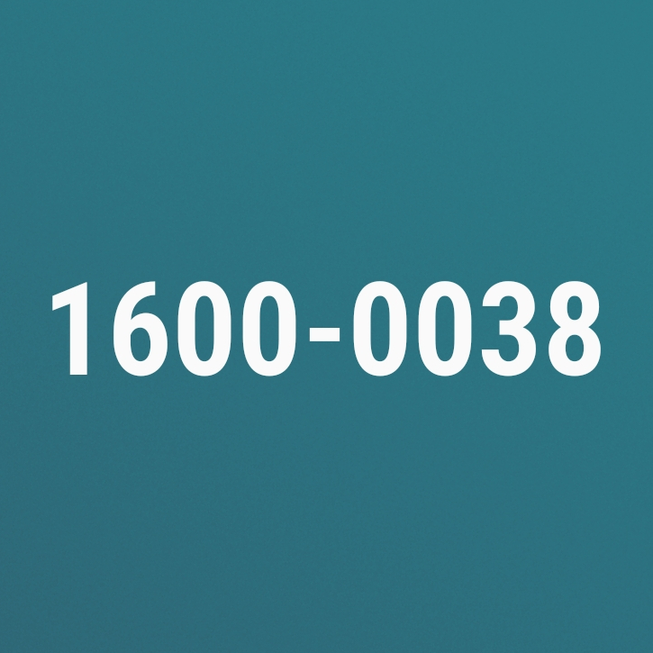  1600 0038 (1600-0038)