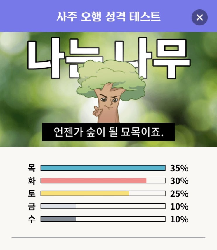  사주테스트해보았다