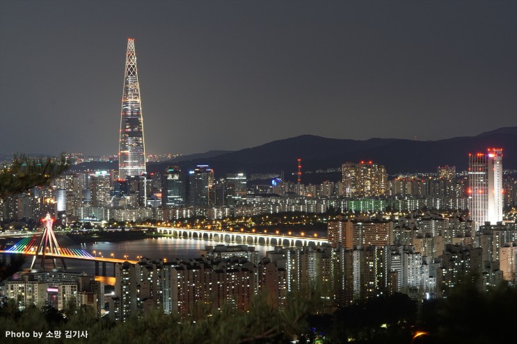 아차산에서 바라본 서울의 야경