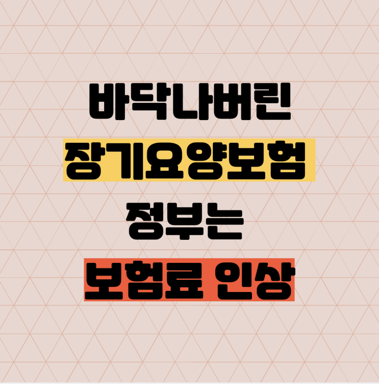  바닥나버린 장기요양보험, 정부는 보험료 인상