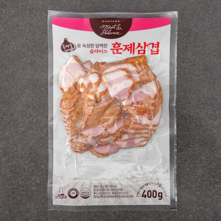 잘나가는 다향 슬라이스 돼지 훈제삼겹, 400g, 1개 ···