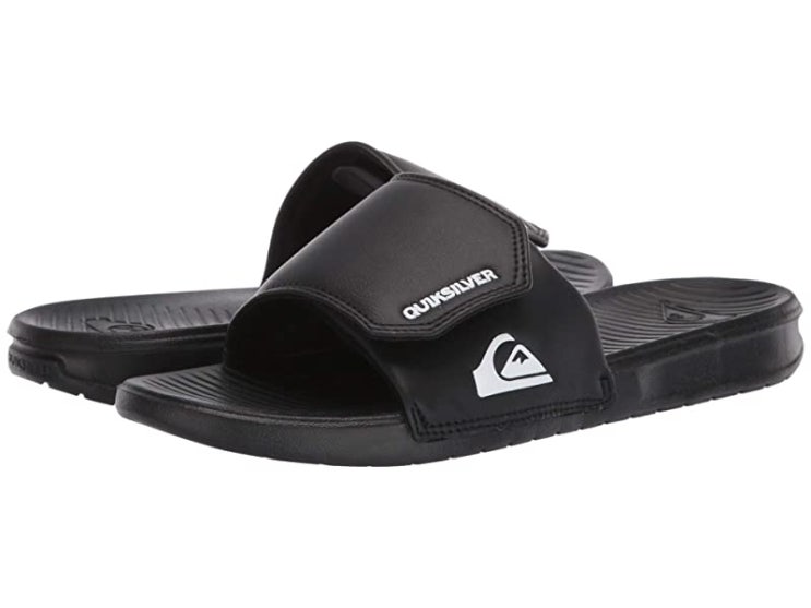 리뷰가 좋은 [미국정품] 505951 퀵실버 남성 슬리퍼 쪼리 Quiksilver Bright Coast Adjustable Slides - Black/White/Black 좋아요