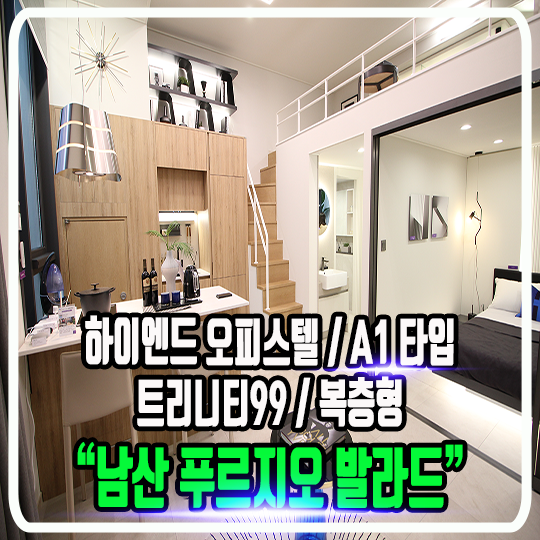  남산 푸르지오 발라드 트리니티99 - 복층형 & A1, B1 타입 소개