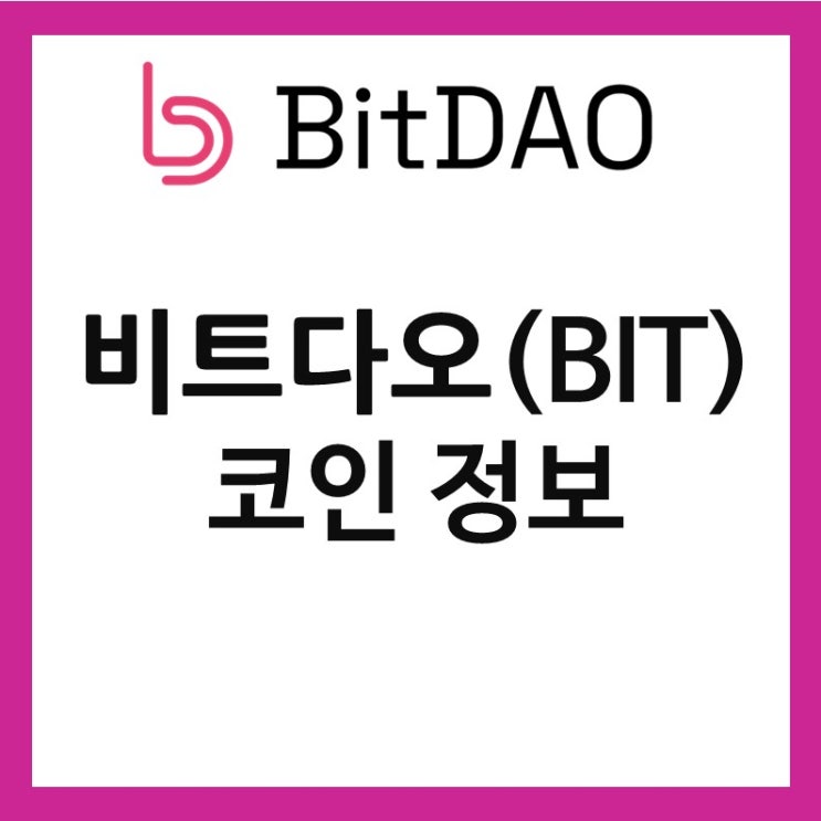 비트다오 BitDao(BIT) 코인 정보 (물량, 파트너, 거래소)