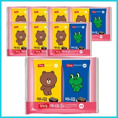  광천김 라인프렌즈 브라운과 친구들 미니 도시락김 꿀가성비 정보 
