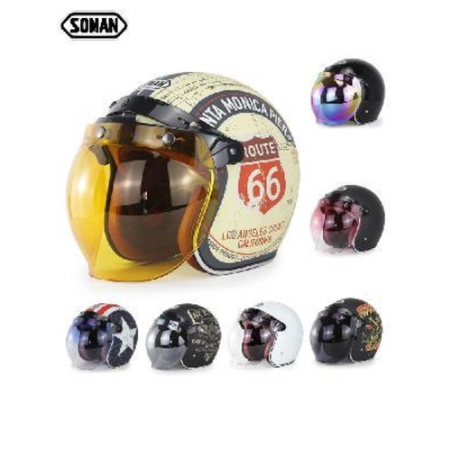 의외로 인기있는 하이바 바이크 헬멧 이탈리아 소만 복고 전기차 태자 오토바이 남녀 안전모 사계절, 20 캡틴 아메리카 CG 18 마스크 좋아요