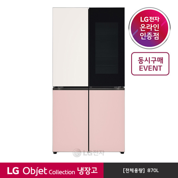 최근 많이 팔린 [LG전자] DIOS 오브제 컬렉션 냉장고 M870GBP452S (노크온매직스페이스/상냉장, 상세 설명 참조 ···