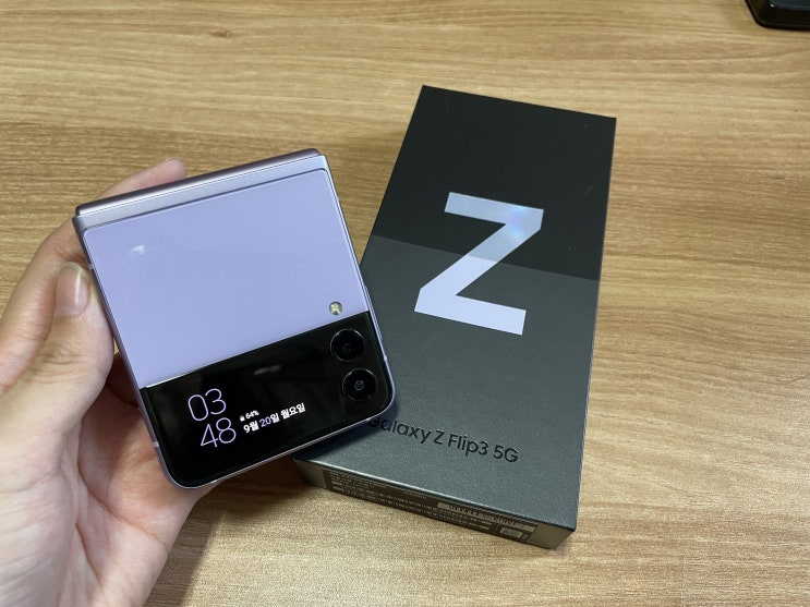  삼성 갤럭시 Z플립3 라벤더 컬러 개봉기 리뷰, 지플립3 너무 예쁘다..