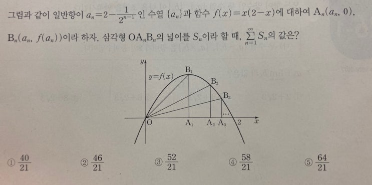 [심심풀이] 2020년 EBS 4주특강 수학 나형 26-2번