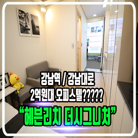  강남역 헤븐리치 더시그니처 오피스텔 - 2억원대 오피스텔??? 정보 및 타입소개