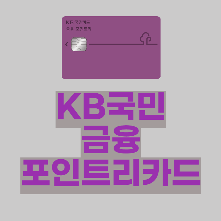  [KB국민] 금융포인트리카드 주요 혜택 및 포인트 적립일