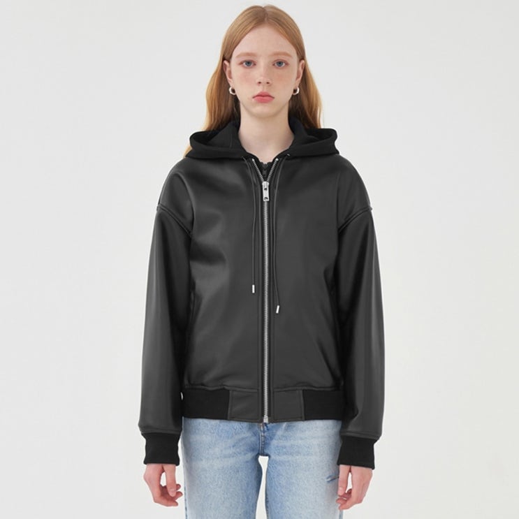 선택고민 해결 레이디볼륨 여성용 324 LEATHER HOOD JUMPER 좋아요 선택고민 해결 레이디볼륨 여성용 324 LEATHER HOOD JUMPER 좋아요