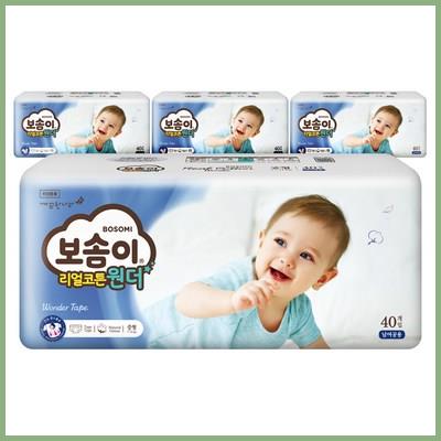  보솜이 리얼코튼 원더 밴드형 기저귀 공용 중형(7~11kg) 핫딜 