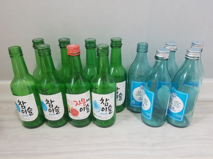  방금 소주병 팔고 1800원 받고 왔습니다