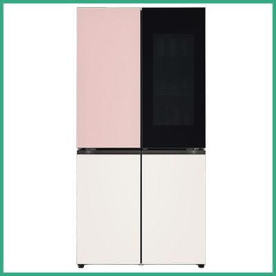 LG전자 LG오브제컬렉션 노크온 양문형 냉장고 핑크 베이지 M870GPB451 870L 방문설치 후회없는 선택 