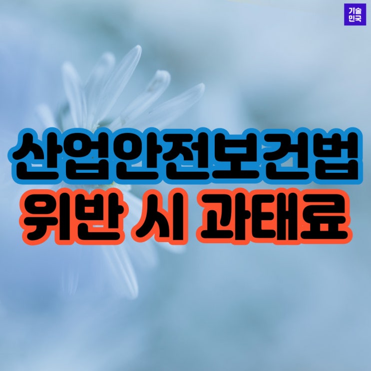  산업안전보건법 위반 시 과태료