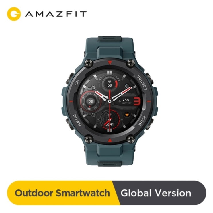 선호도 높은 새로운 Amazfit T-rex Trex Pro 스마트 시계 GPS 야외 Smartwatch 방수 18 일 배터리 수명 390mAh Android iOS 전화 용, 스