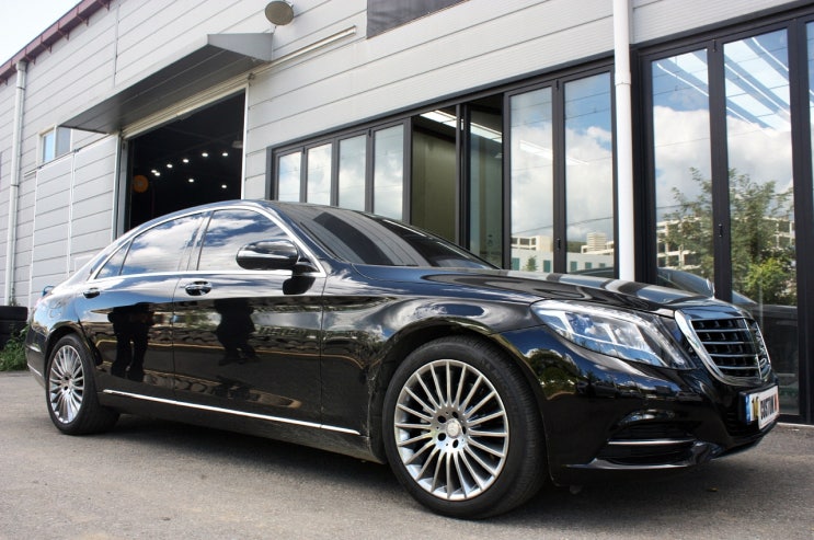  벤츠 S350 휠수리 후 고스트크롬 휠도색